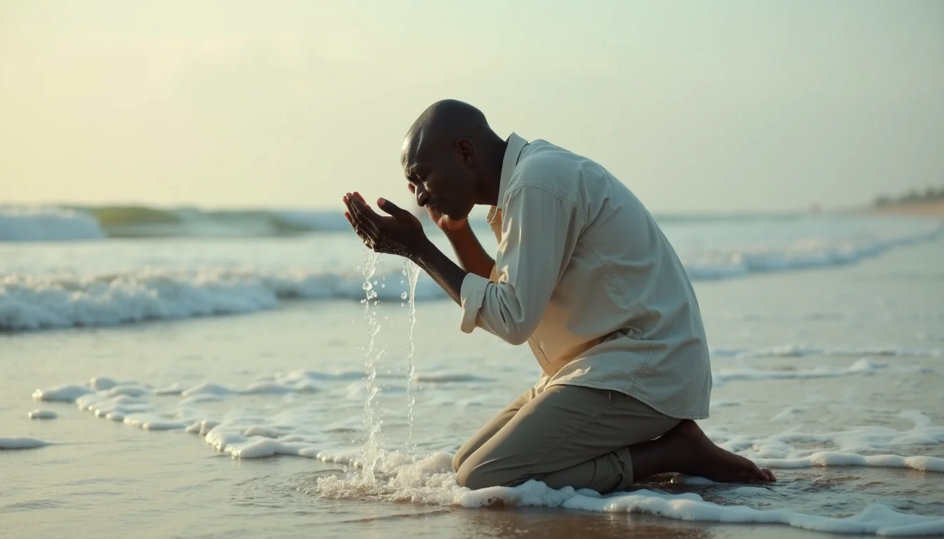 Bain de purification à l'eau de mer : déblocage et protection
