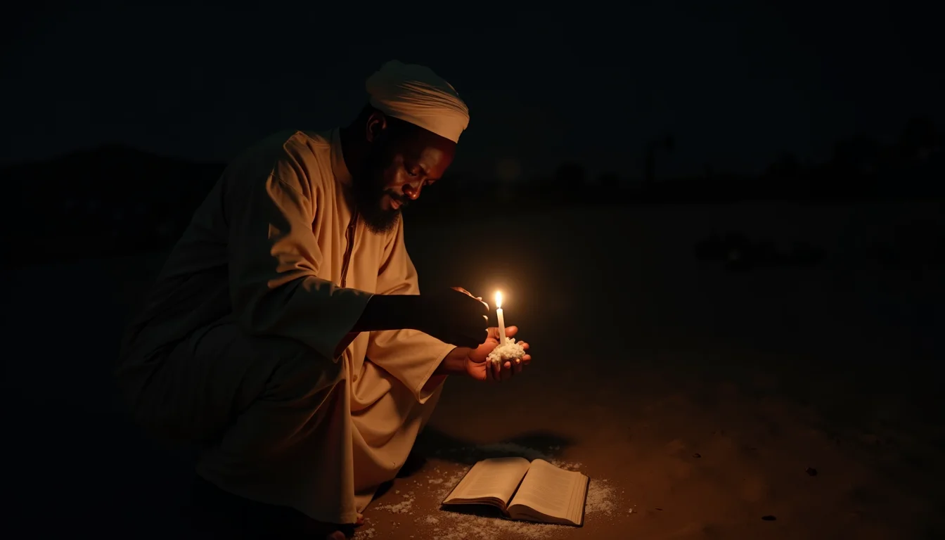 Le Psaume 3 avec du sel contre la sorcellerie de nuit