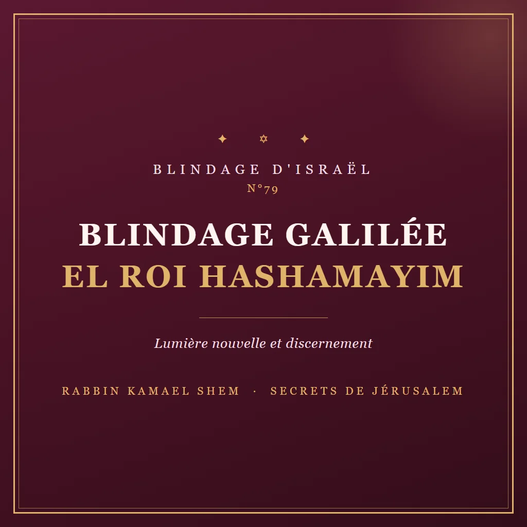 Blindage d'Israël Blindage Galilée El Roi HaShamayim