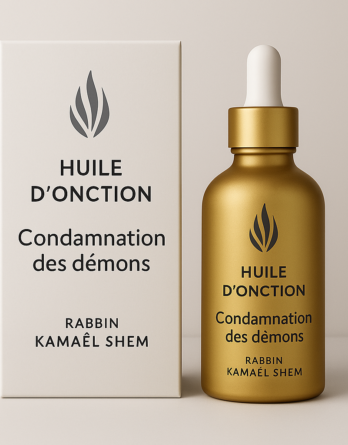 Huile d'onction Condamnation des démons